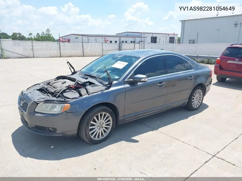 2008 Volvo S80 3.2 VIN: YV1AS982281054649 Lot: 42587222