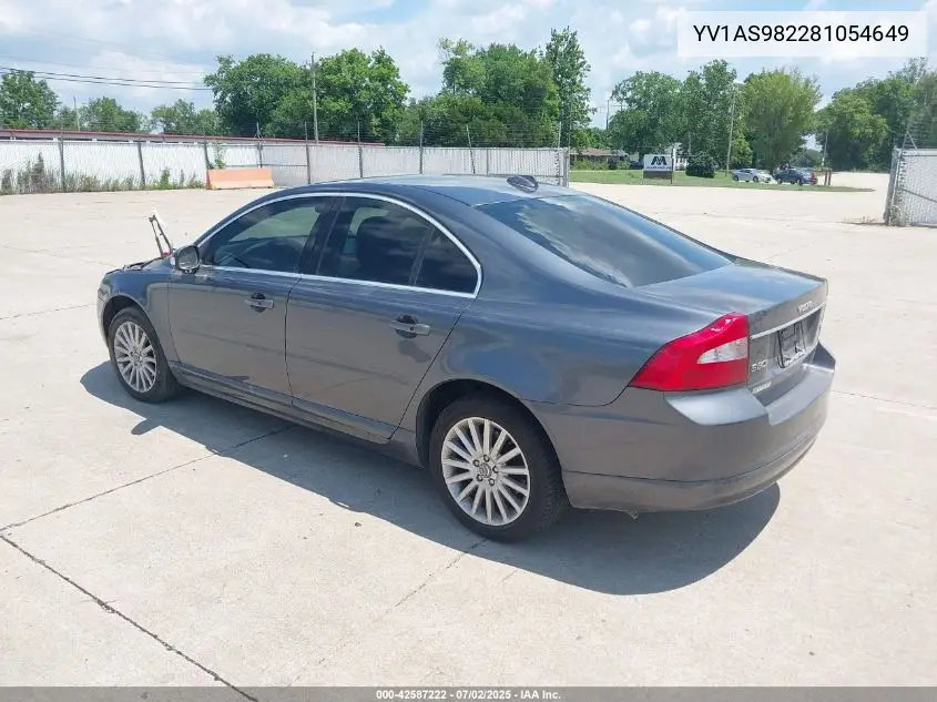 2008 Volvo S80 3.2 VIN: YV1AS982281054649 Lot: 42587222