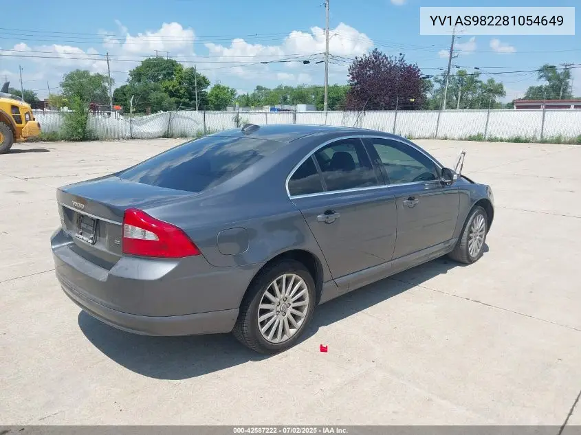 2008 Volvo S80 3.2 VIN: YV1AS982281054649 Lot: 42587222