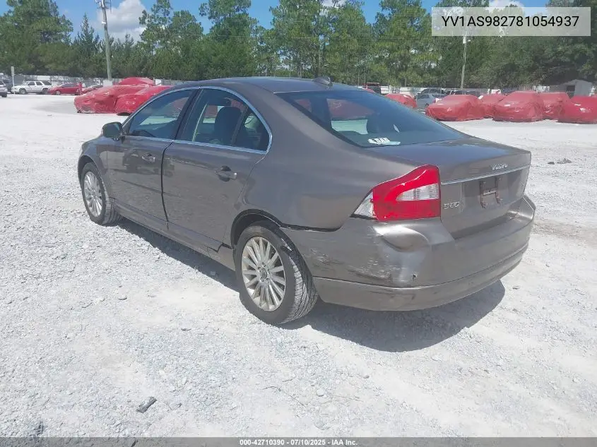 2008 Volvo S80 3.2 VIN: YV1AS982781054937 Lot: 42710390