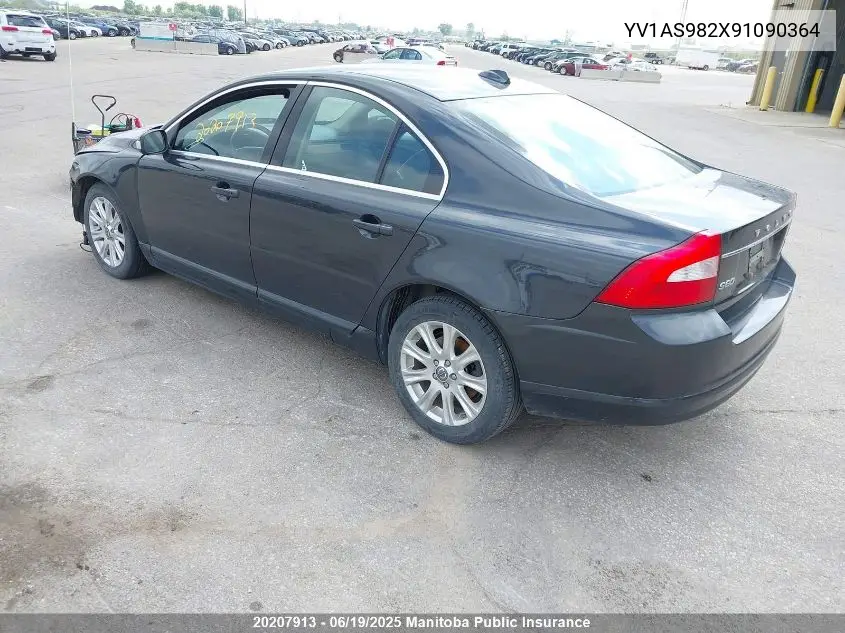 2009 Volvo S80 3.2 VIN: YV1AS982X91090364 Lot: 20207913