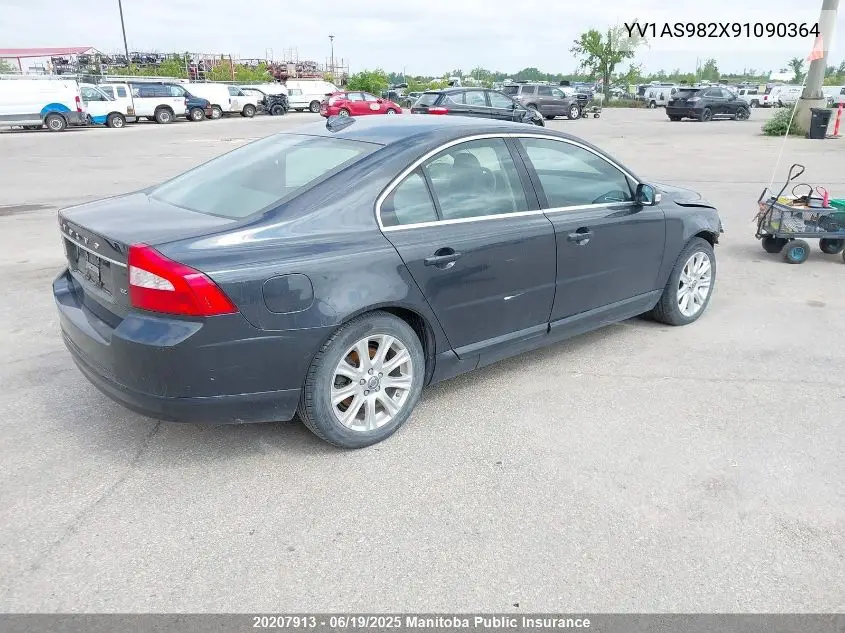 2009 Volvo S80 3.2 VIN: YV1AS982X91090364 Lot: 20207913