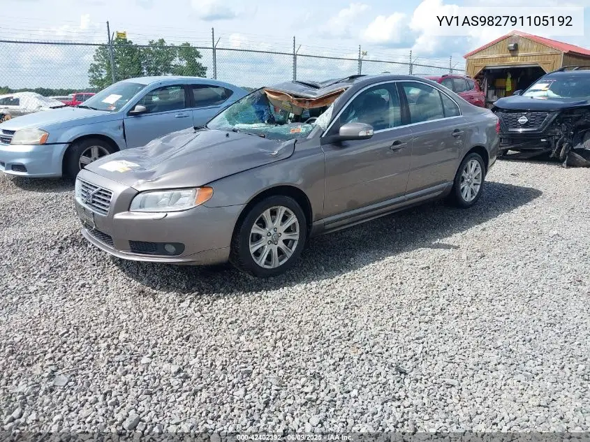 2009 Volvo S80 3.2 VIN: YV1AS982791105192 Lot: 42402392