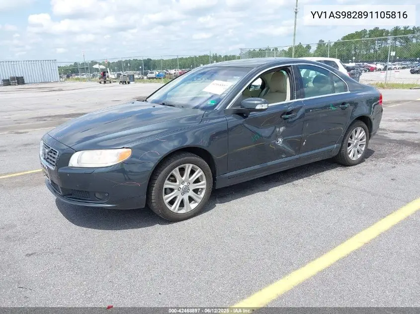 2009 Volvo S80 3.2 VIN: YV1AS982891105816 Lot: 42468897