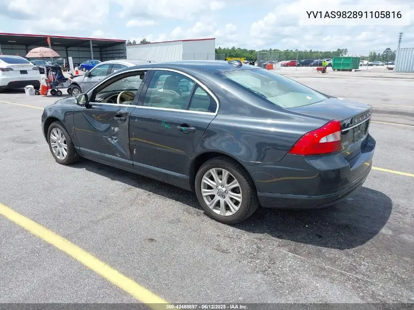 2009 Volvo S80 3.2 VIN: YV1AS982891105816 Lot: 42468897
