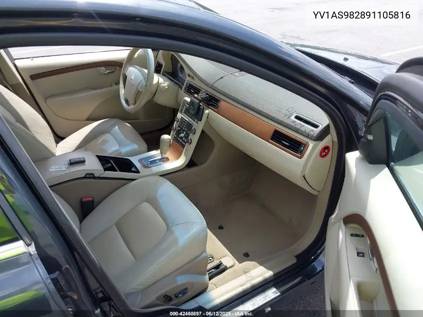 2009 Volvo S80 3.2 VIN: YV1AS982891105816 Lot: 42468897