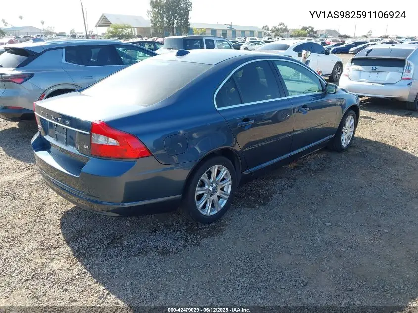 2009 Volvo S80 3.2 VIN: YV1AS982591106924 Lot: 42479029