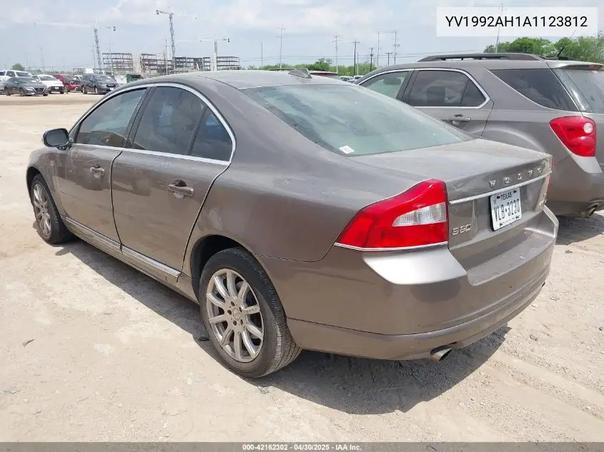 2010 Volvo S80 T6 VIN: YV1992AH1A1123812 Lot: 42162302