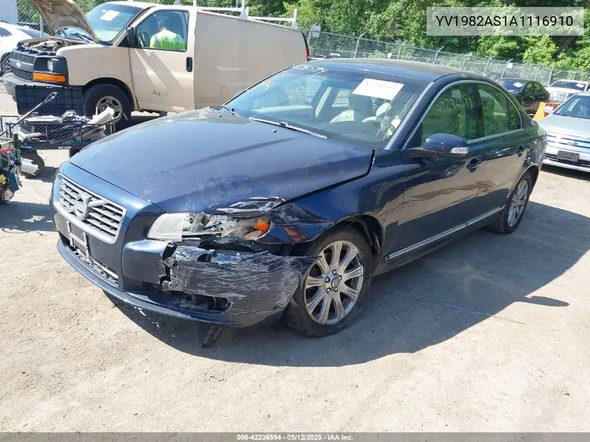 2010 Volvo S80 3.2 VIN: YV1982AS1A1116910 Lot: 42236594