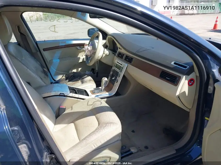 2010 Volvo S80 3.2 VIN: YV1982AS1A1116910 Lot: 42236594