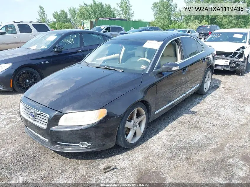 2010 Volvo S80 T6 VIN: YV1992AHXA1119435 Lot: 42557670