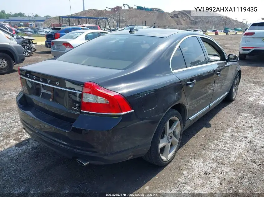 2010 Volvo S80 T6 VIN: YV1992AHXA1119435 Lot: 42557670