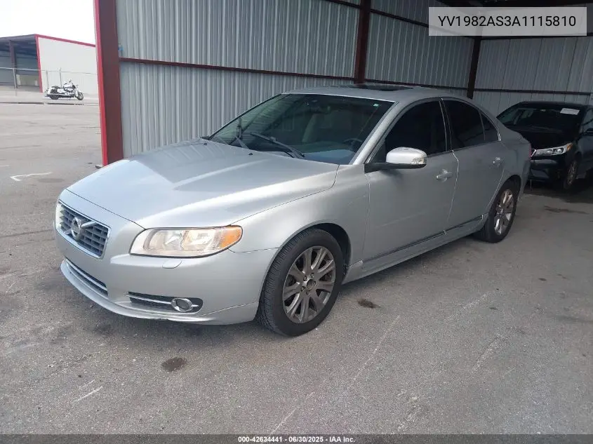 2010 Volvo S80 3.2 VIN: YV1982AS3A1115810 Lot: 42634441