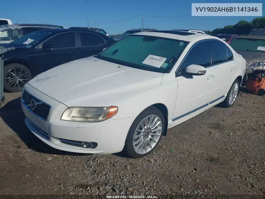 2011 Volvo S80 T6 VIN: YV1902AH6B1141346 Lot: 42091102