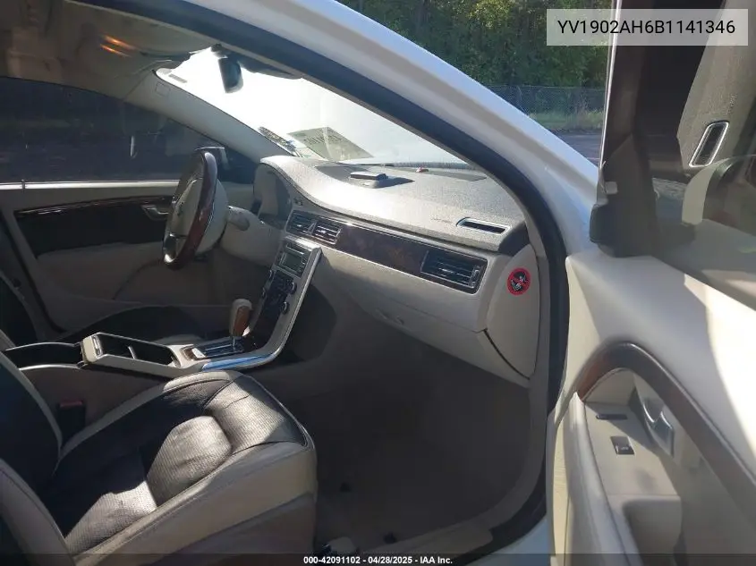 2011 Volvo S80 T6 VIN: YV1902AH6B1141346 Lot: 42091102