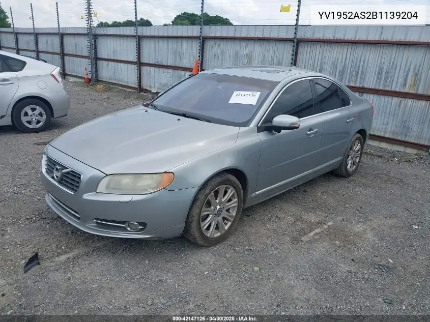 2011 Volvo S80 3.2 VIN: YV1952AS2B1139204 Lot: 42147126