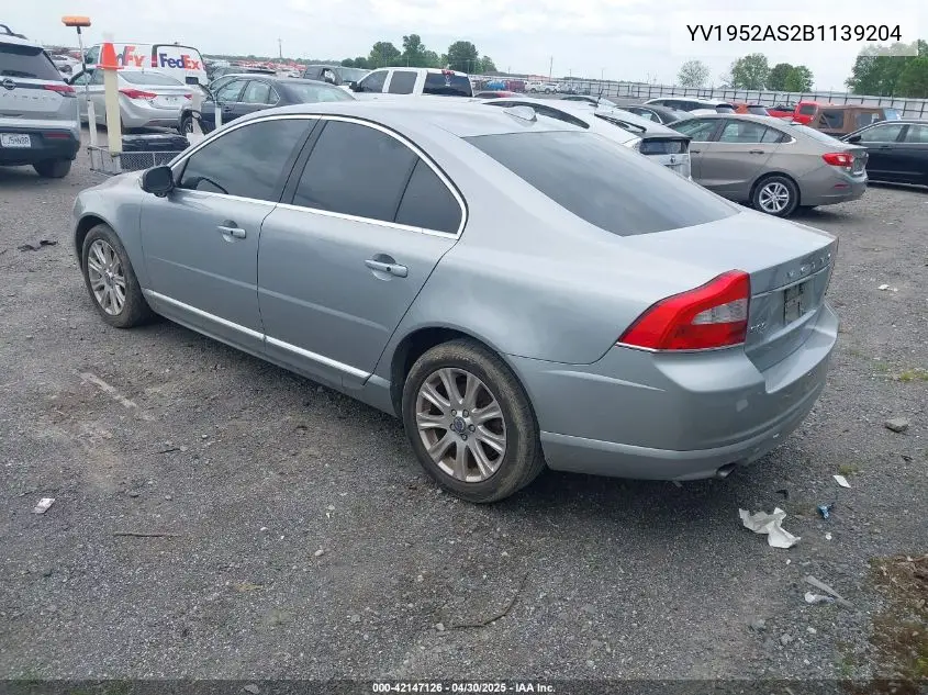 2011 Volvo S80 3.2 VIN: YV1952AS2B1139204 Lot: 42147126