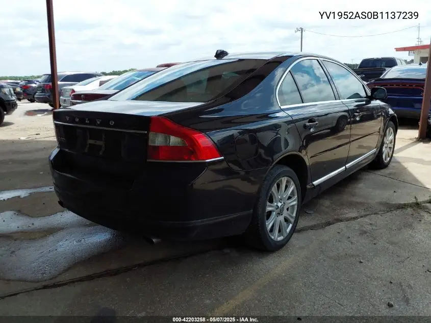 2011 Volvo S80 3.2 VIN: YV1952AS0B1137239 Lot: 42203258