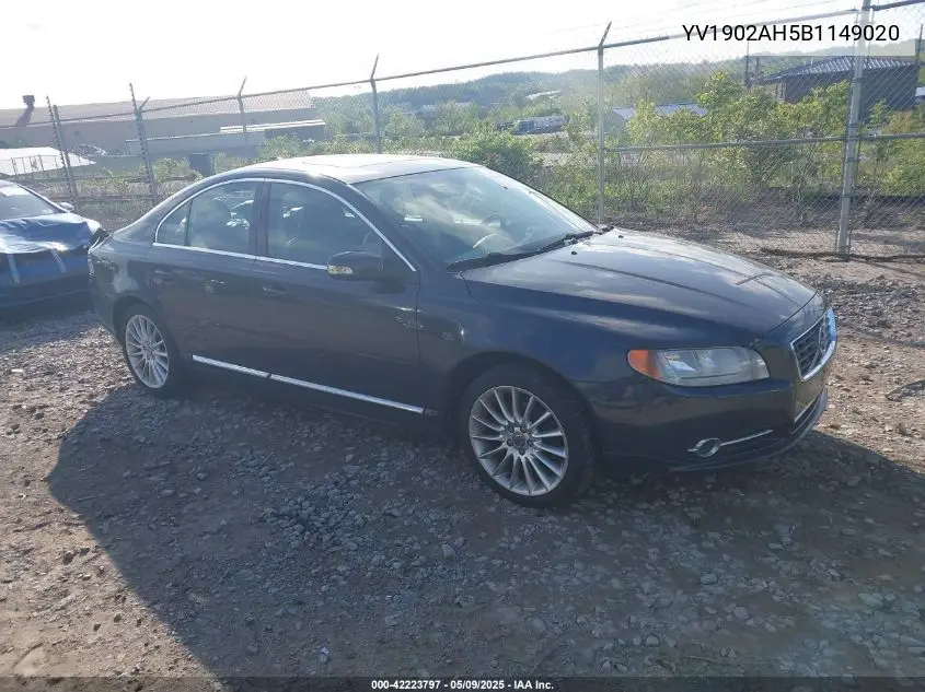 2011 Volvo S80 T6 VIN: YV1902AH5B1149020 Lot: 42223797