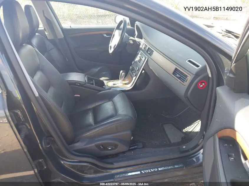 2011 Volvo S80 T6 VIN: YV1902AH5B1149020 Lot: 42223797