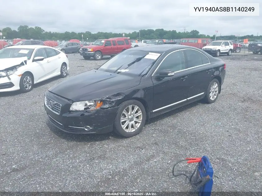2011 Volvo S80 3.2 VIN: YV1940AS8B1140249 Lot: 42447155