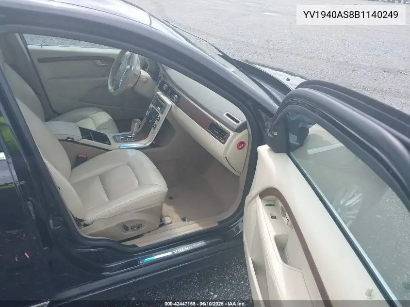 2011 Volvo S80 3.2 VIN: YV1940AS8B1140249 Lot: 42447155