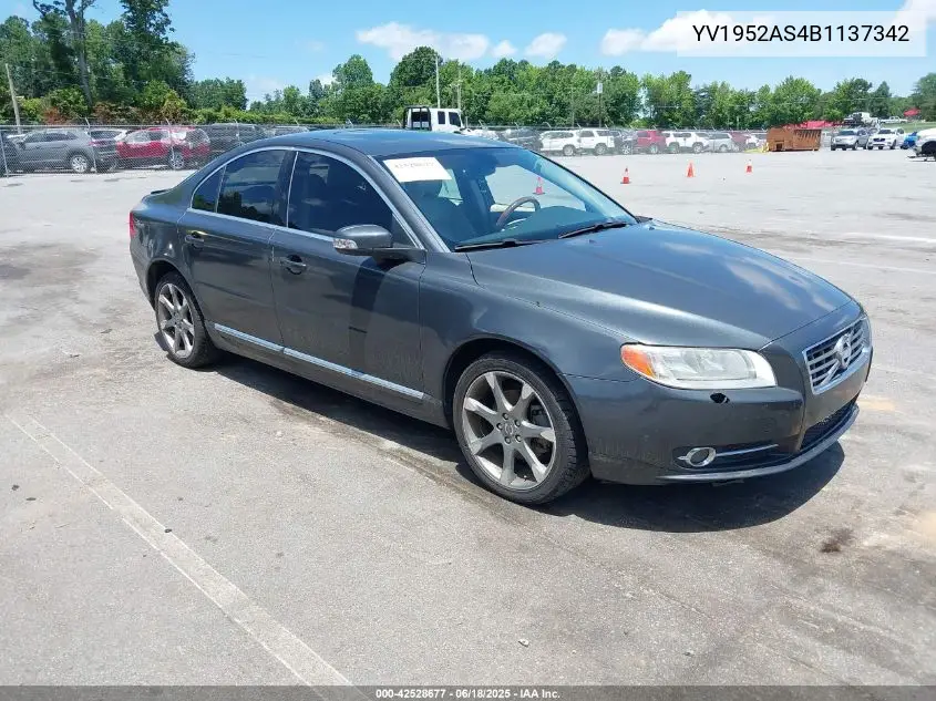 2011 Volvo S80 3.2 VIN: YV1952AS4B1137342 Lot: 42528677