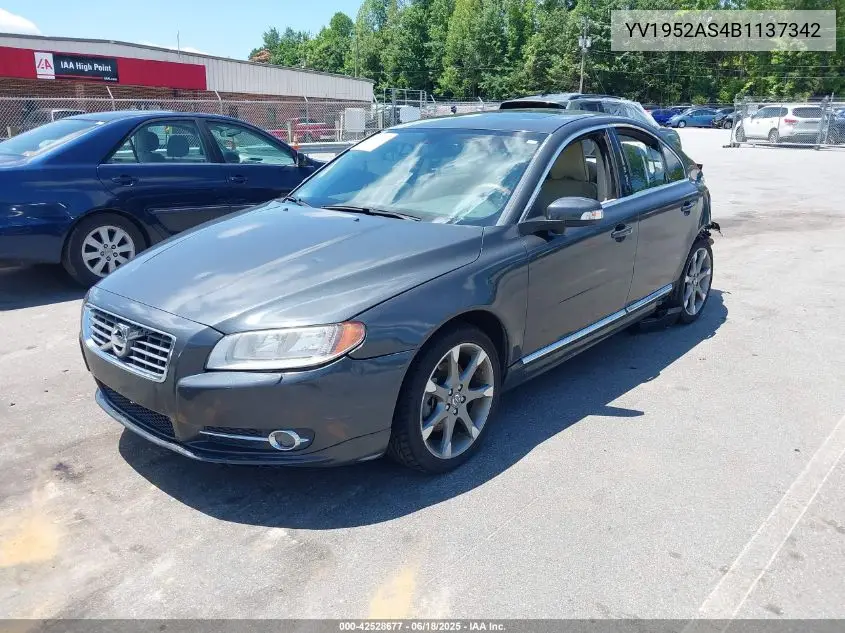 2011 Volvo S80 3.2 VIN: YV1952AS4B1137342 Lot: 42528677