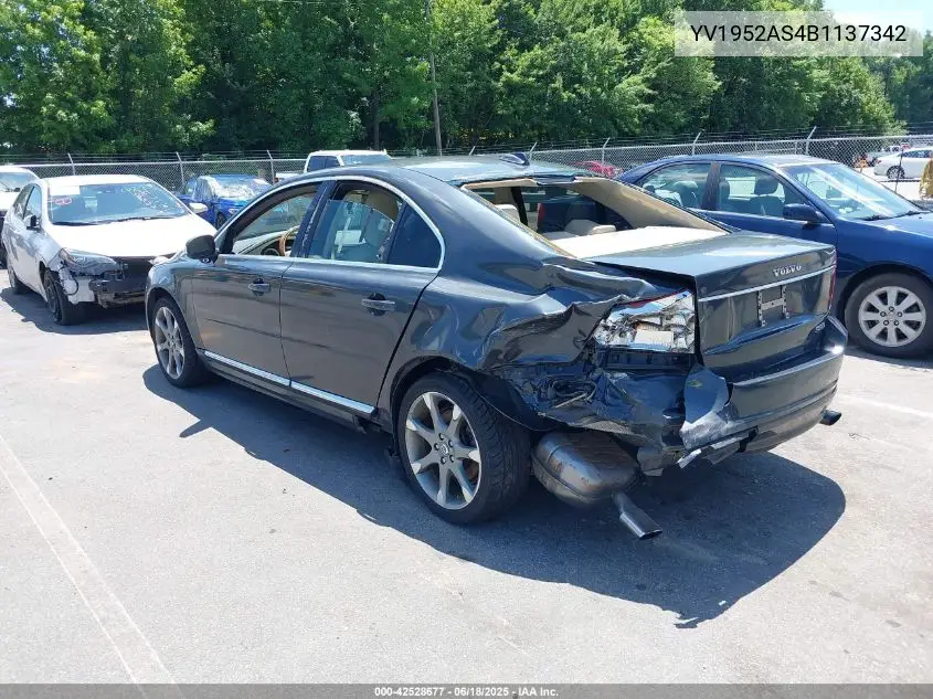 2011 Volvo S80 3.2 VIN: YV1952AS4B1137342 Lot: 42528677