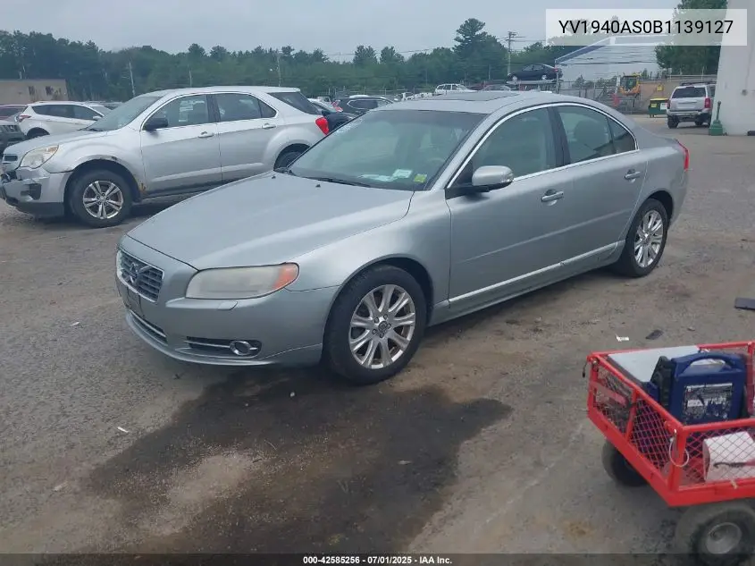 2011 Volvo S80 3.2 VIN: YV1940AS0B1139127 Lot: 42585256
