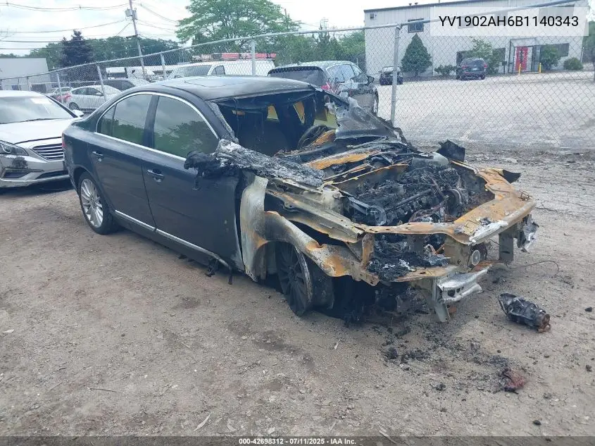 2011 Volvo S80 T6 VIN: YV1902AH6B1140343 Lot: 42698312