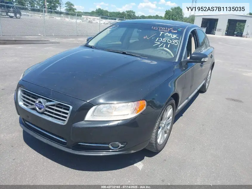 2011 Volvo S80 3.2 VIN: YV1952AS7B1135035 Lot: 42732165