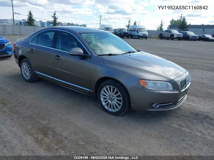 2012 Volvo S80 3.2 VIN: YV1952AS5C1160842 Lot: 12329199