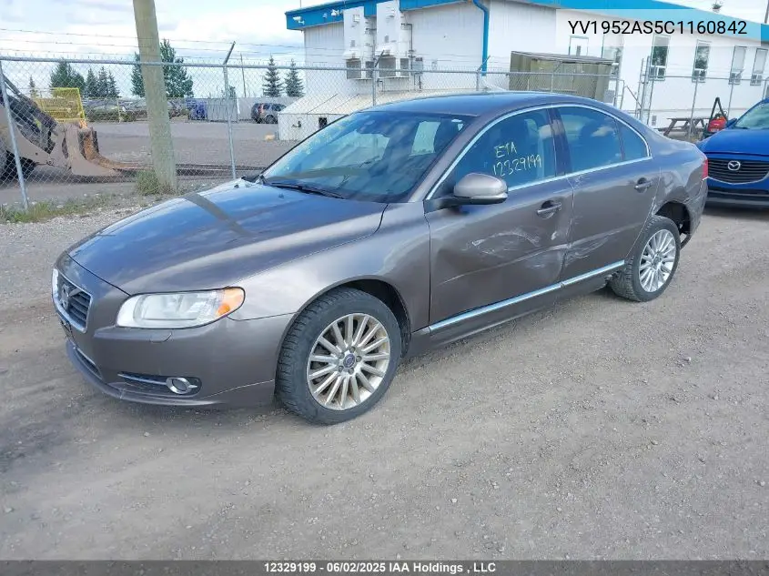2012 Volvo S80 3.2 VIN: YV1952AS5C1160842 Lot: 12329199