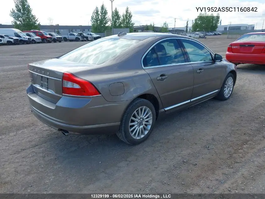 2012 Volvo S80 3.2 VIN: YV1952AS5C1160842 Lot: 12329199