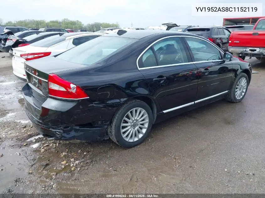 2012 Volvo S80 3.2 Premier Plus VIN: YV1952AS8C1152119 Lot: 41998242