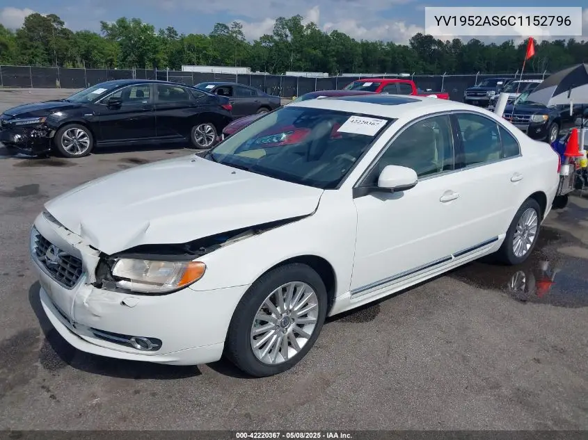 2012 Volvo S80 3.2/3.2 Platinum/3.2 Premier Plus VIN: YV1952AS6C1152796 Lot: 42220367