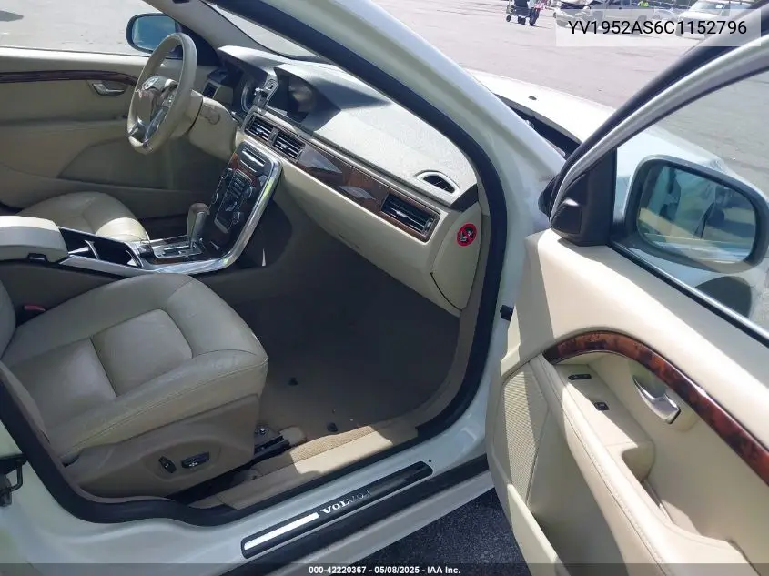 2012 Volvo S80 3.2/3.2 Platinum/3.2 Premier Plus VIN: YV1952AS6C1152796 Lot: 42220367