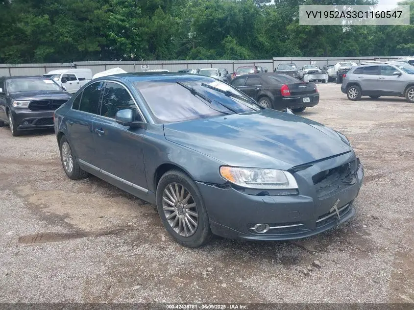 2012 Volvo S80 3.2/3.2 Platinum/3.2 Premier Plus VIN: YV1952AS3C1160547 Lot: 42438781