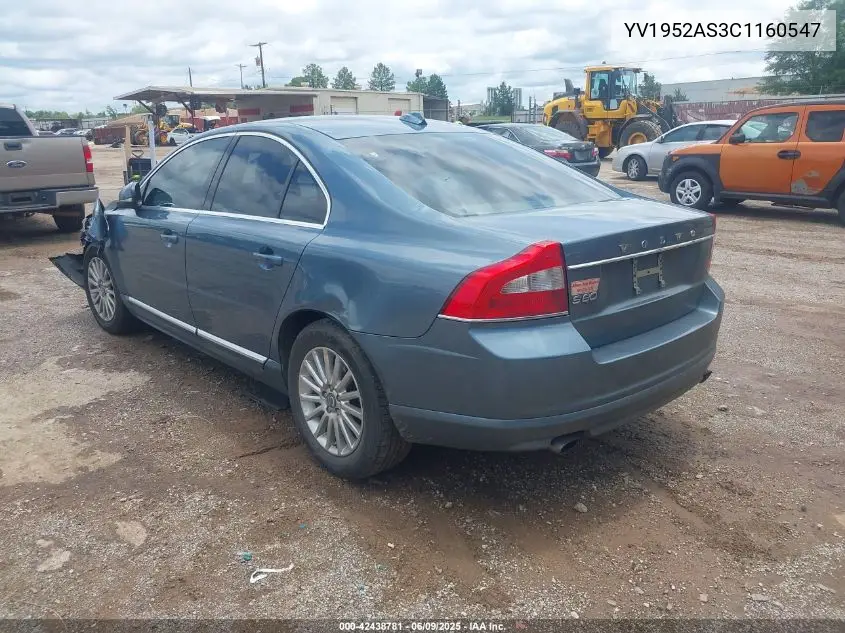 2012 Volvo S80 3.2/3.2 Platinum/3.2 Premier Plus VIN: YV1952AS3C1160547 Lot: 42438781