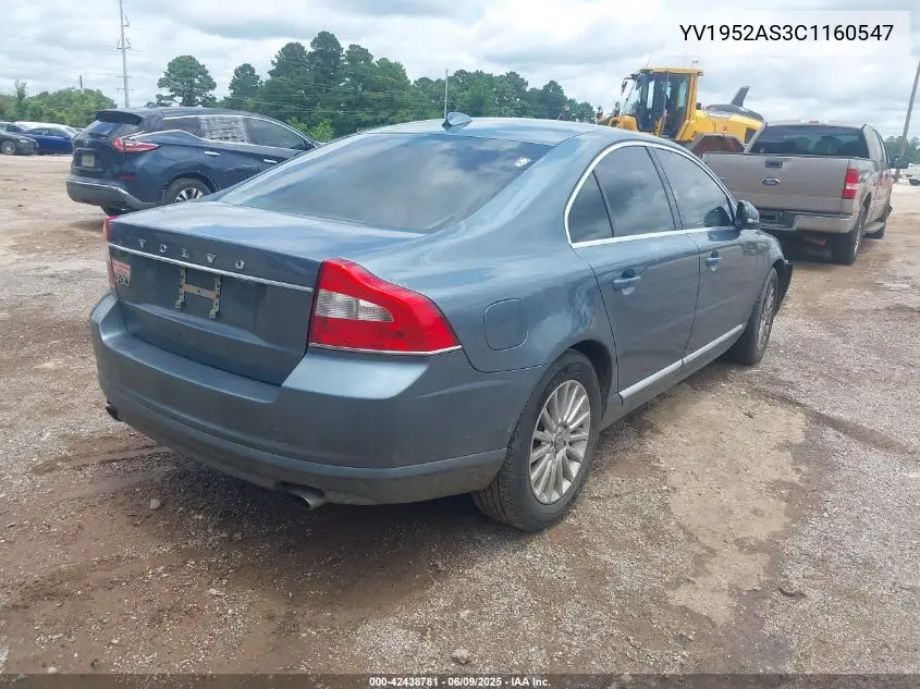 2012 Volvo S80 3.2/3.2 Platinum/3.2 Premier Plus VIN: YV1952AS3C1160547 Lot: 42438781