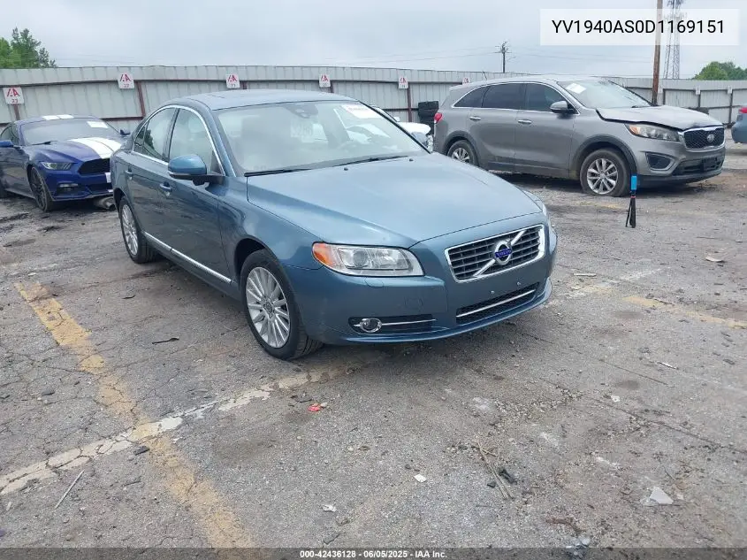 2013 Volvo S80 3.2/3.2 Platinum/3.2 Premier Plus VIN: YV1940AS0D1169151 Lot: 42436128