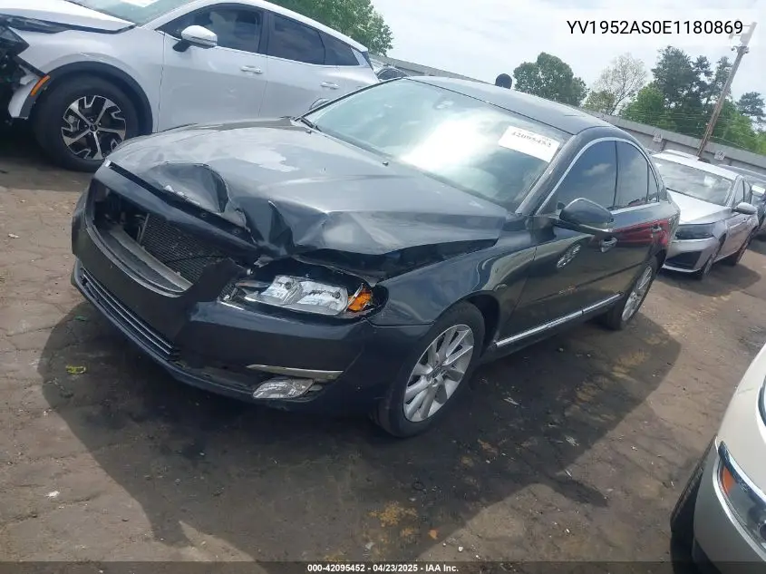 2014 Volvo S80 3.2/3.2 Platinum/3.2 Premier Plus VIN: YV1952AS0E1180869 Lot: 42095452