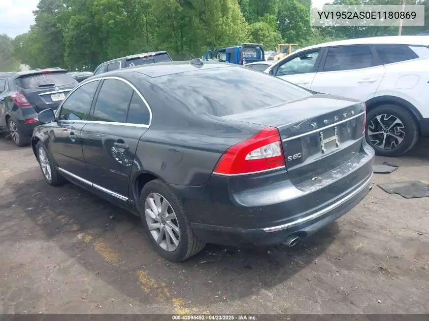 2014 Volvo S80 3.2/3.2 Platinum/3.2 Premier Plus VIN: YV1952AS0E1180869 Lot: 42095452