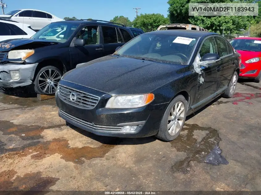 2015 Volvo S80 T5 Platinum VIN: YV140MAD2F1183943 Lot: 42149558