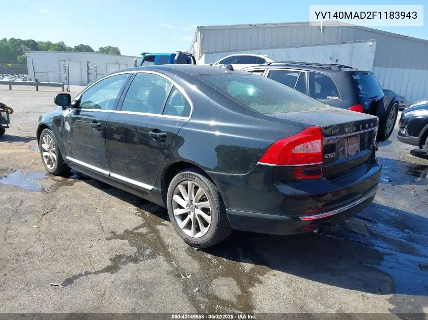 2015 Volvo S80 T5 Platinum VIN: YV140MAD2F1183943 Lot: 42149558
