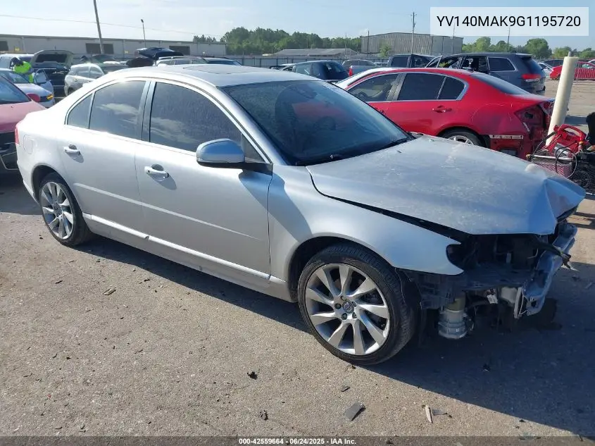 2016 Volvo S80 T5 Drive-E VIN: YV140MAK9G1195720 Lot: 42559664