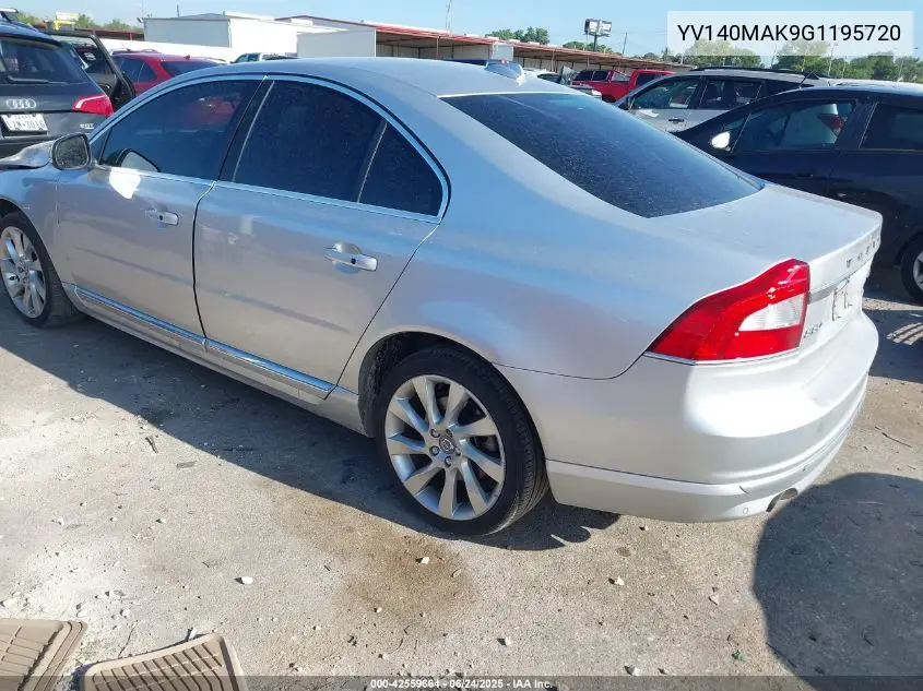 2016 Volvo S80 T5 Drive-E VIN: YV140MAK9G1195720 Lot: 42559664