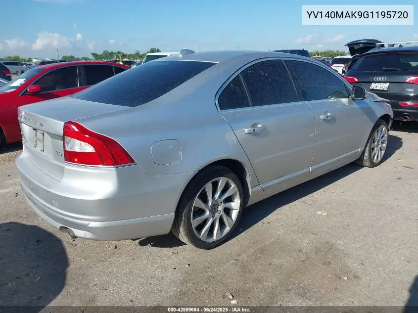 2016 Volvo S80 T5 Drive-E VIN: YV140MAK9G1195720 Lot: 42559664