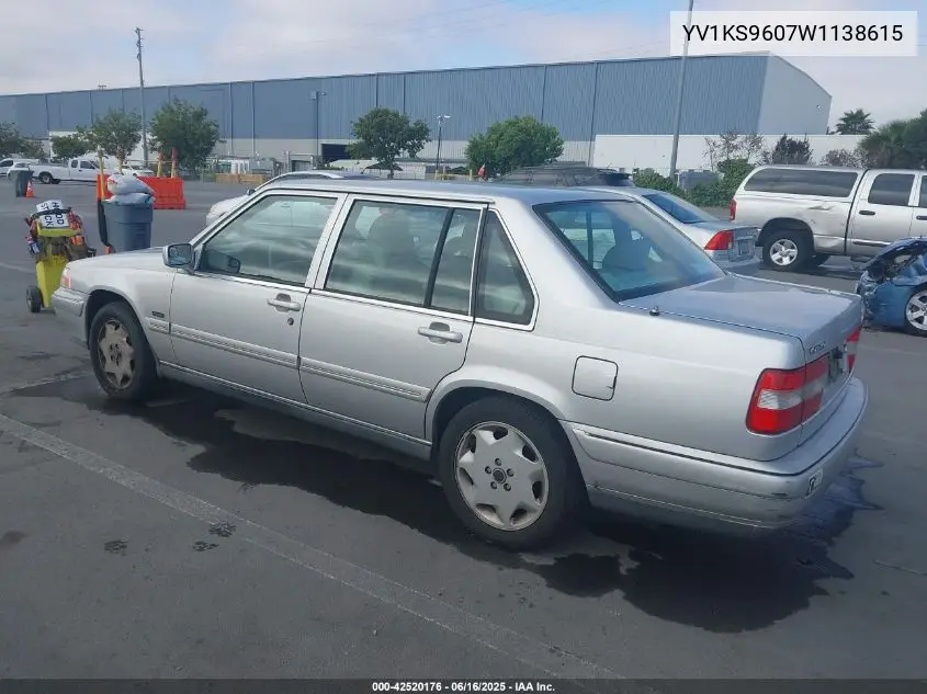 1998 Volvo S90 VIN: YV1KS9607W1138615 Lot: 42520176